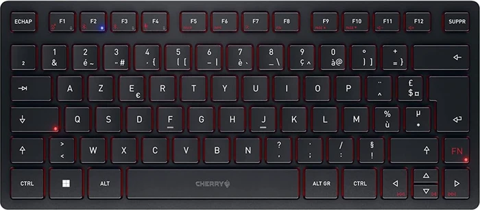 Cherry KW 9200 Mini, schwarz, USB/Bluetooth, FR