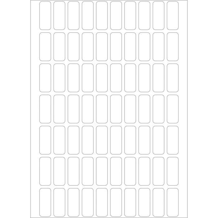 Herma Vielzwecketiketten, 8x20mm, weiß, 32 Blatt (2240 Etiketten)