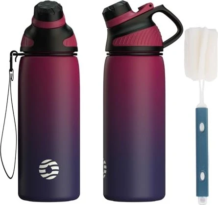 FJbottle Magnetische Isolierflasche 600ml rot/violett