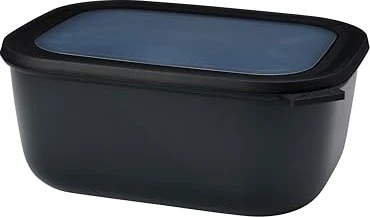 Mepal Multischüssel Cirqula rechteckig Aufbewahrungsbehälter 3l nordic black