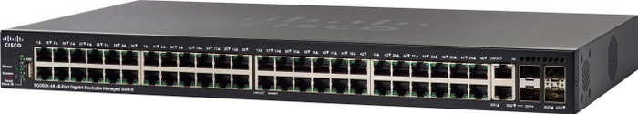 Cisco SG350X Rackmount Gigabit Managed Switch, 48x RJ-45, 2x SFP+, 2x RJ-45/SFP+, 740W UPoE