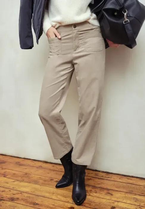 Street One Studio Cordhose mit Patch Pockets Hose dark morn beige (Damen)