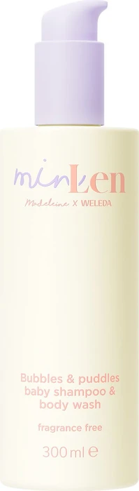 Weleda minLen Madeleine x Weleda Bubbles & Puddles Baby Shampoo & Body Wash, 300ml