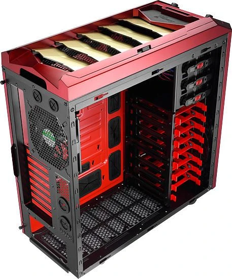 AeroCool XPredator X3 RG Edition rot/gold, Acrylfenster
