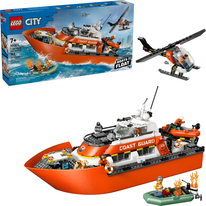 LEGO City - Rettungsboot der Küstenwache mit Hubschrauber