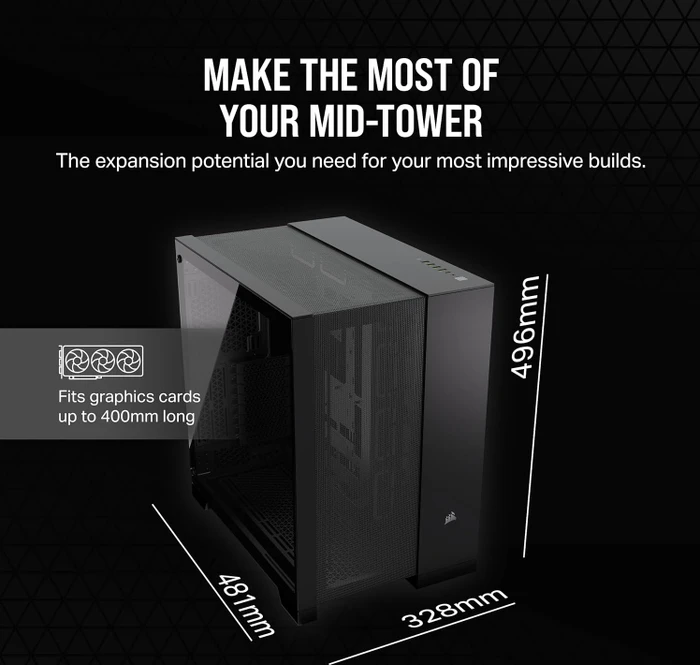 Corsair 6500D Airflow, schwarz, Glasfenster