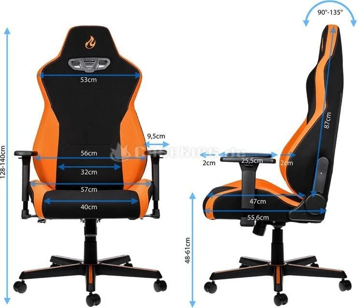 Nitro Concepts S300 Horizon Orange Bürostuhl, schwarz/orange
