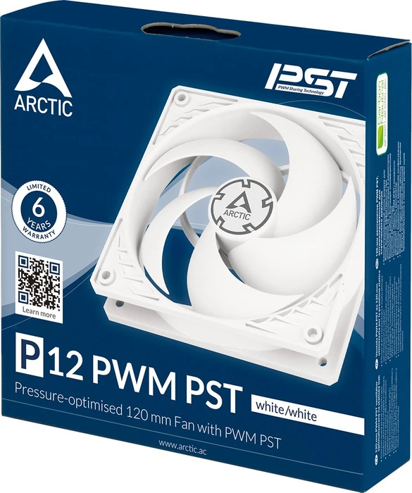 ARCTIC P12 PWM PST weiß/transparent, 120mm