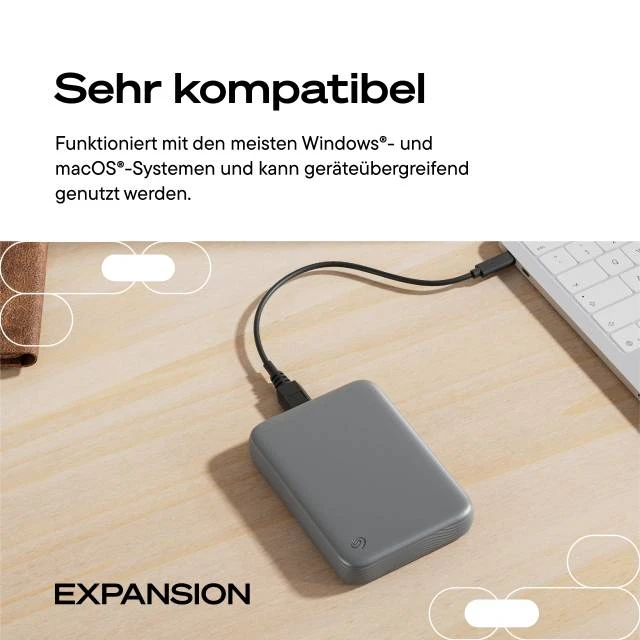 Seagate Expansion Portable (2026), 4TB, USB 3.0 Micro-B