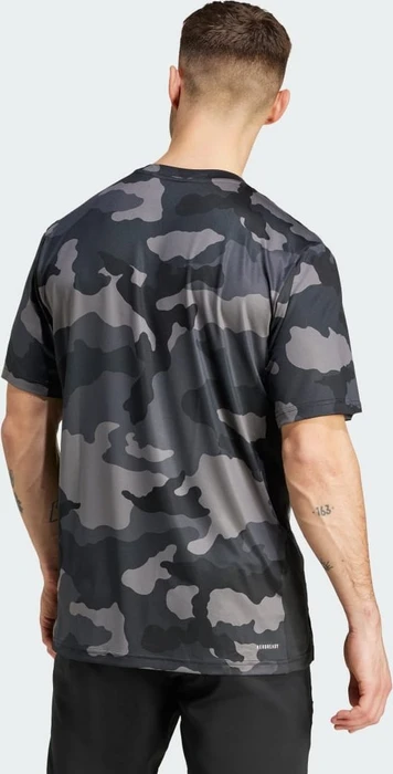 adidas Train Essentials Camo Allover Print Funktionsshirt kurzarm schwarz (Herren)