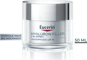 Eucerin Anti-Age Hyaluron-Filler Tagescreme für normale Haut bis Mischhaut LSF15, 50ml