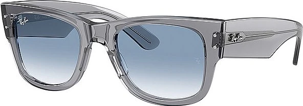 Ray-Ban RB0840S Mega Wayfarer polished transparent grey/clear gradient blue