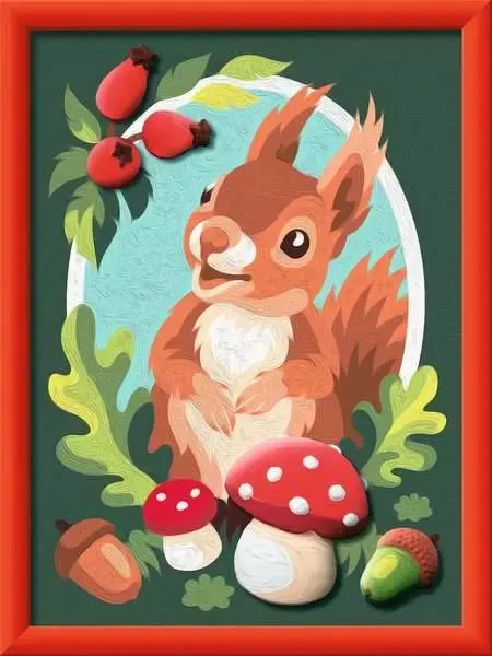 Ravensburger Malen nach Zahlen CreArt mit Gips gießen Liebes Eichhörnchen