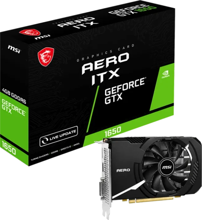 MSI GeForce GTX 1650 D6 Aero ITX V3, 4GB GDDR6, DVI, HDMI, DP