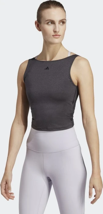 adidas Yoga Studio Crop Funktionsshirt ärmellos schwarz (Damen)