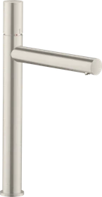 Hansgrohe Axor Uno Waschbeckenarmatur 260 mit Zerogriff für Aufsatzwaschtische und Ablaufgarnitur edelstahloptik