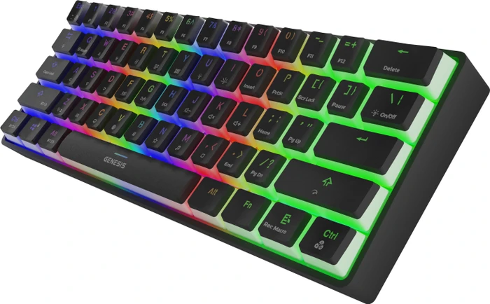 Genesis Thor 660 Wireless, PBT, schwarz, LEDs RGB, Gateron RED, USB/Bluetooth, US