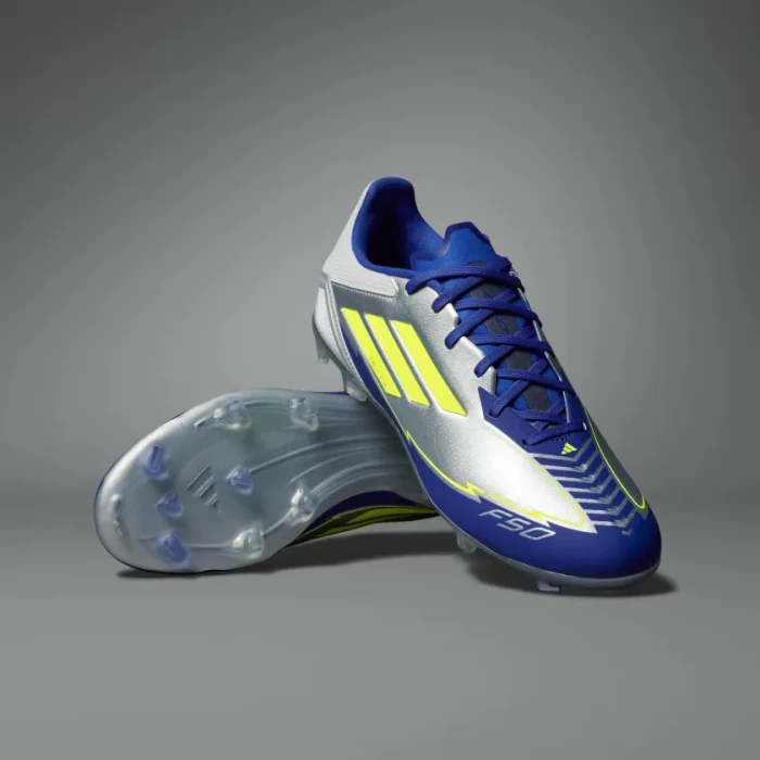 adidas F50 League Messi FG/MG silver metallic/solar yellow/lucid blue