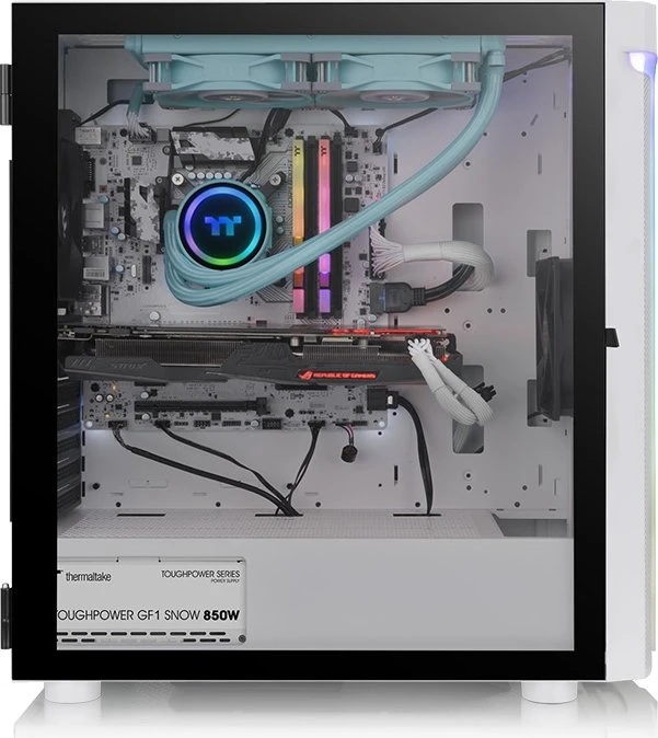 Thermaltake H590 TG ARGB Snow Edition, weiß, Glasfenster