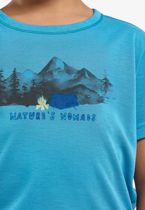 Jack Wolfskin Hiking Graphic Funktionsshirt kurzarm empire blue (Junior)