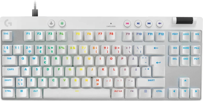 Logitech G PRO X TKL Rapid, weiß/silber, Magnetic Analog, USB, ND