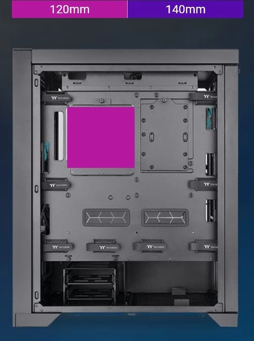 Thermaltake CTE T500 TG ARGB, schwarz, Glasfenster