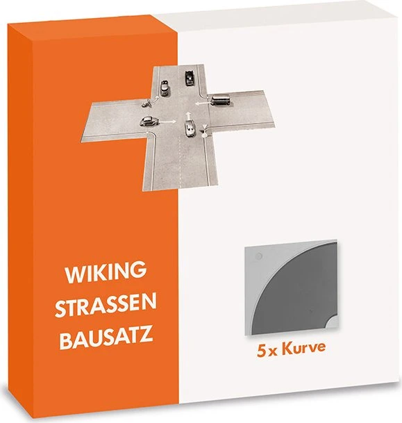 Wiking Zubehör Straßen Bausatz - Kurve 5x