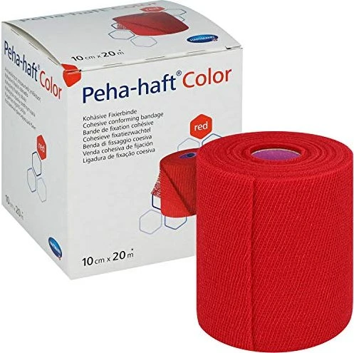 Hartmann Peha-haft Color Fixierbinde latexfrei rot, 10cm x 20m, 1 Stück