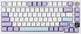 Ajazz AK820 Pro Wireless, White Purple, LEDs RGB, hot-swap, Ajazz Flying Fish, USB/Bluetooth, US