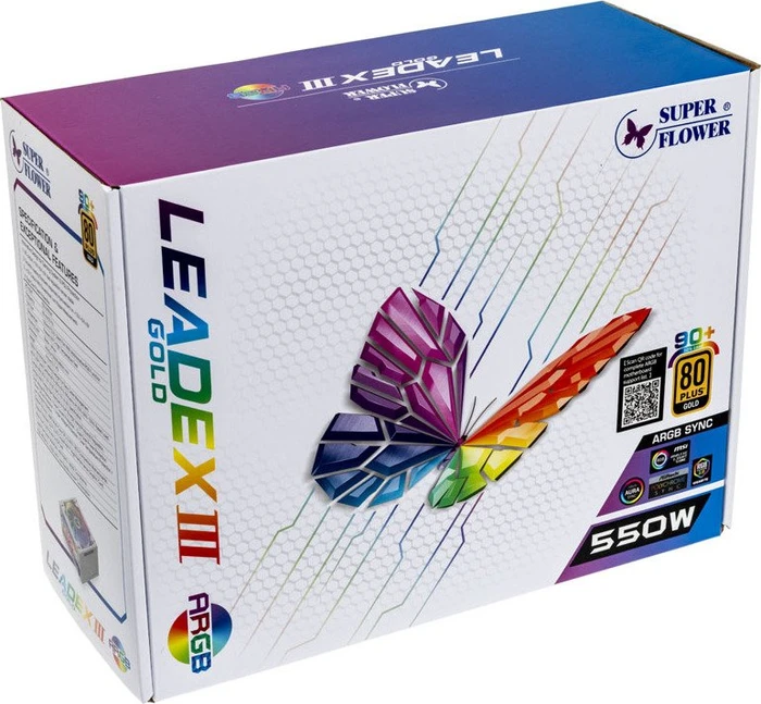 Super Flower Leadex III Gold ARGB 550W, ATX 2.32