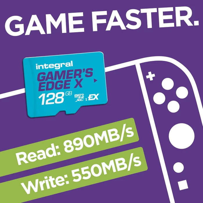 Integral Gamer's Edge X R890/W550 128GB, UHS-I U3, A2, Class 10, SD Express EX I