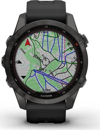 Garmin Fenix 7S Sapphire Solar slate grey titan/black