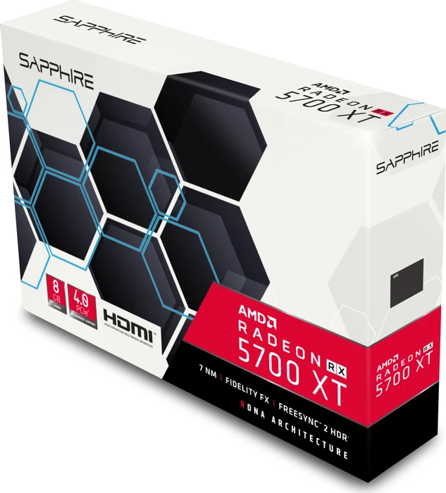 Sapphire Radeon RX 5700 XT 8G, 8GB GDDR6, HDMI, 3x DP, full retail