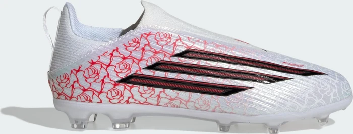 adidas F50 League Laceless FG/MG Lamine Yamal cloud white/core black/lucid red (Junior)
