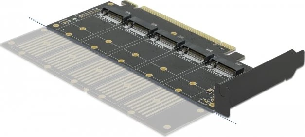 DeLOCK 5x M.2 SATA, PCIe 3.0 x16