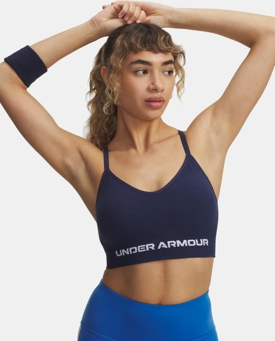 Under Armour Vanish Seamless Low Sport-BH washed navy/white (Damen)