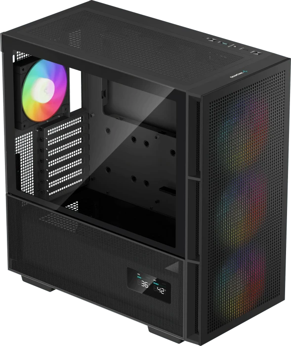 DeepCool CH560 Digital, schwarz, Glasfenster