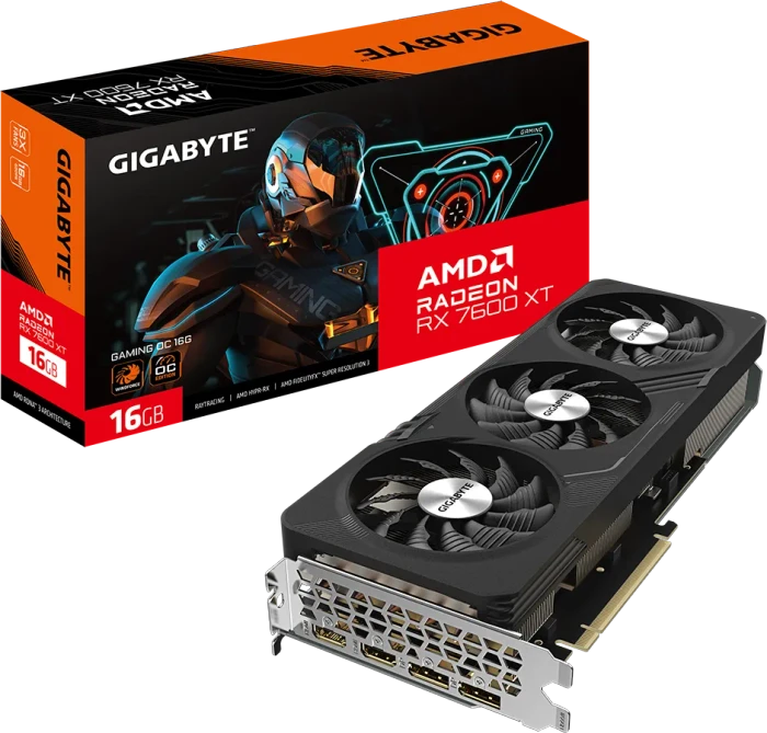 GIGABYTE Radeon RX 7600 XT Gaming OC 16G, 16GB GDDR6, 2x HDMI, 2x DP