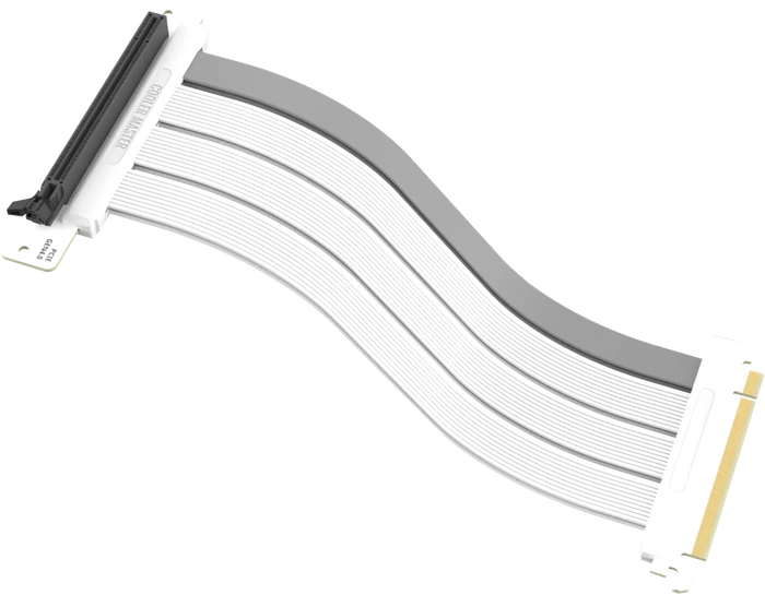 Cooler Master Riser Cable, gewinkelt, PCIe 4.0, 200mm, weiß