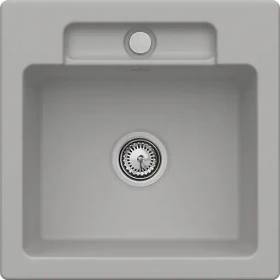 Villeroy & Boch Siluet 50 S flat flächenbündig Becken mittig mit Ablauffernbedienung fossil