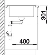 Blanco Elon XL 6 S InFino Becken reversibel vulkangrau