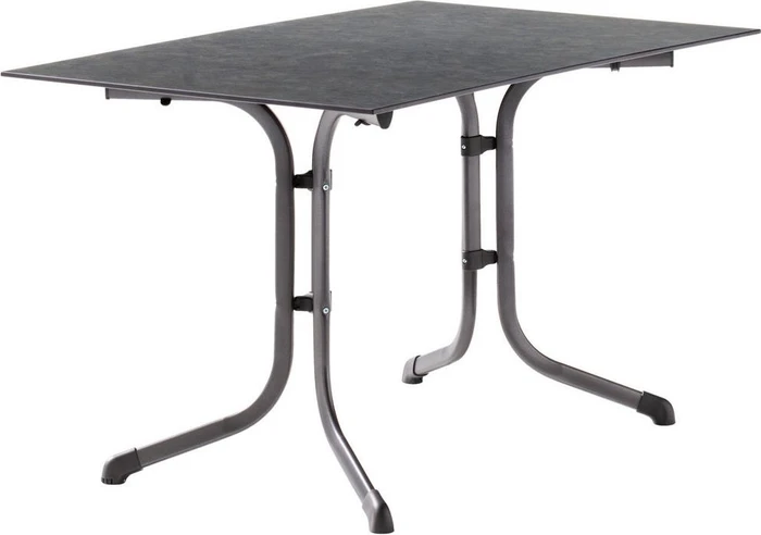 Sieger Boulevard Polytec Klapptisch 120x80cm eisengrau/schieferdekor anthrazit