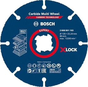 Bosch Professional EXPERT X-LOCK Carbide Multi Wheel Trennscheibe, 125x22.23mm, 1 Stück