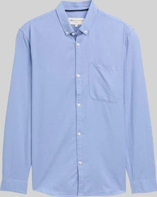 Tom Tailor Regular Fit mit Brusttasche Hemd langarm dreamy blue/fine structure (Herren)
