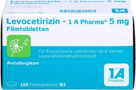 1A Pharma Levocetirizin 5mg Filmtabletten, 100 Stück