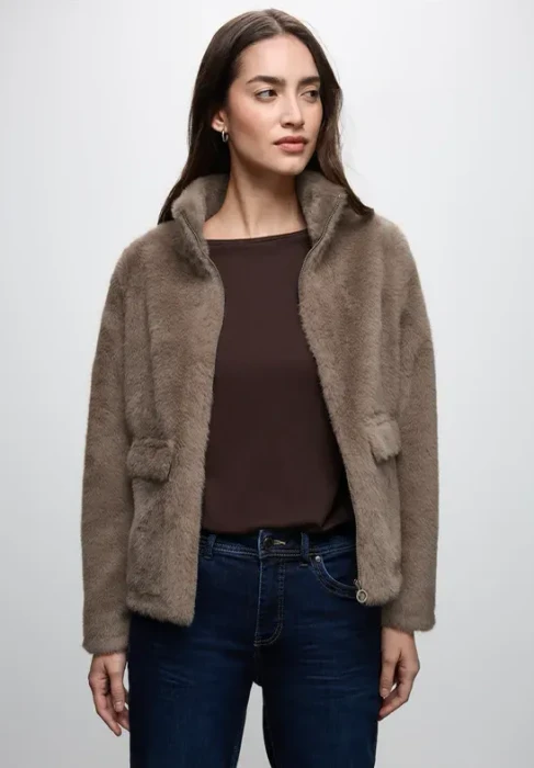 Street One Fake Fur Jacke teddy brown (Damen)