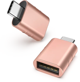Syntech USB-Adapter, USB 3.0, 5Gb/s, USB-A 3.0 [Buchse] auf USB-C 3.0 [Stecker], Rose Gold, 2er-Pack (M3.6)