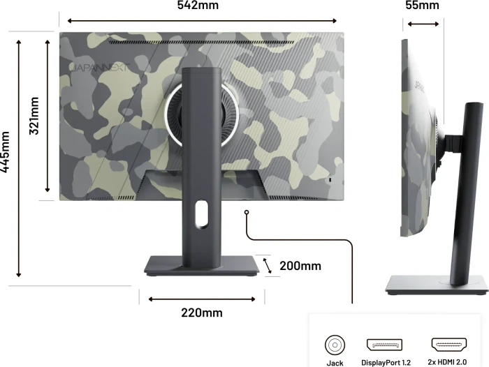 JapanNext JN-IPS238FHD200F-HSP-Camo, 23.8"