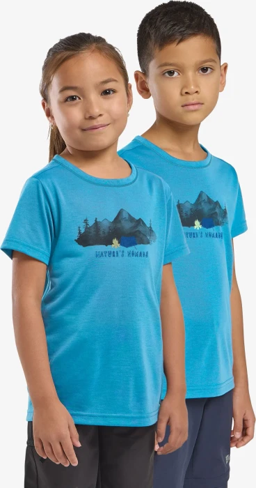 Jack Wolfskin Hiking Graphic Funktionsshirt kurzarm empire blue (Junior)