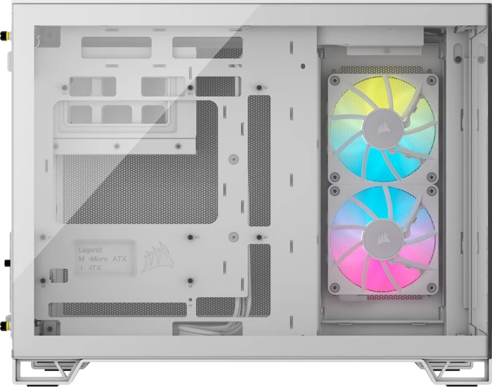 Corsair 2500X RGB, weiß, Glasfenster